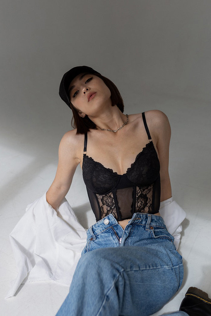 Корсет Sheer Elegance – Чорний