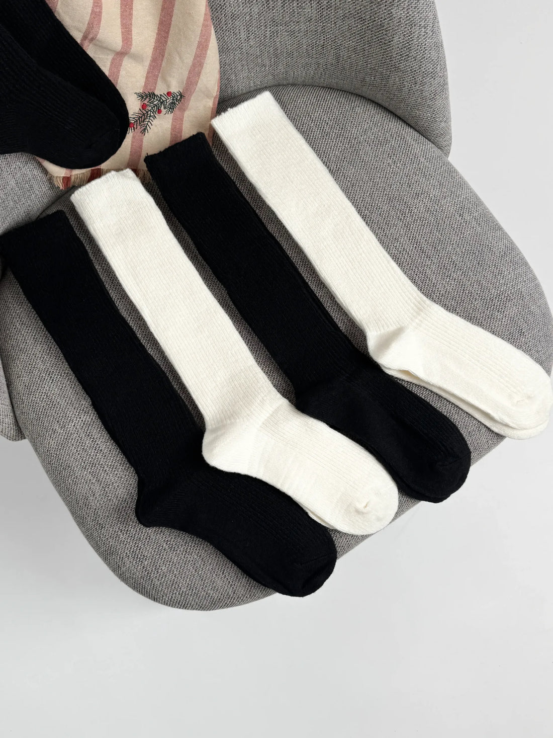Warm wool knee-high socks